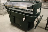 Carlisle Maximizer poly food bar with sneeze guard and service rails - with