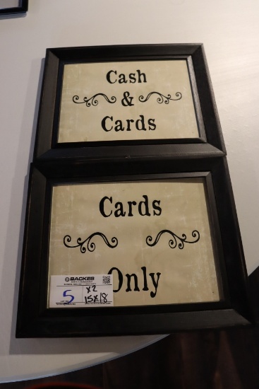 Times 2 - 15" x 18" Cards framed signs