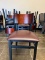 Times 10 - G & A Commercial Seating black framed dining chairs with brown p