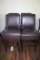 Times 4 - heavy duty brown padded bar chairs with swirl wood legs - nice