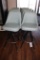 Times 8 - JH Carr teal colored pleated back swivel bar chairs - heavy duty