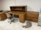 Office desk with 2 drawer lateral file cabinet