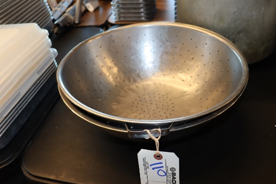 Times 2 - 16" 1) perforated and 1) stainless bowl