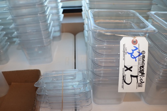 Times 5 - 1/6 x 6" acrylic inset pans with lids