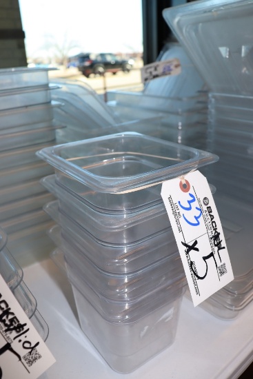 Times 5 - 1/6 x 6" acrylic inset pans - no lids