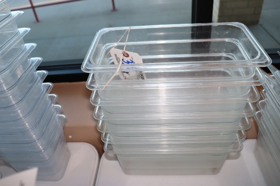 Times 7 - 1/3 x 6" acrylic inset pans - no lids - showing some wear