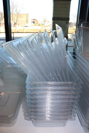 Times 10 - 1/2 x 4" acrylic inset pans with lids