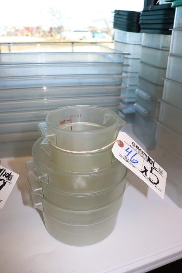 Times 5 - 2) 1 qt food storage containers and 3) 2 qt food storage containe