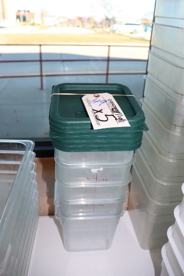 Times 5 - 4 qt food storage containers with lids