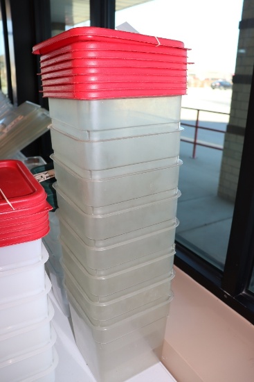 Times 8 - 8qt food storage containers with lids - showing wear