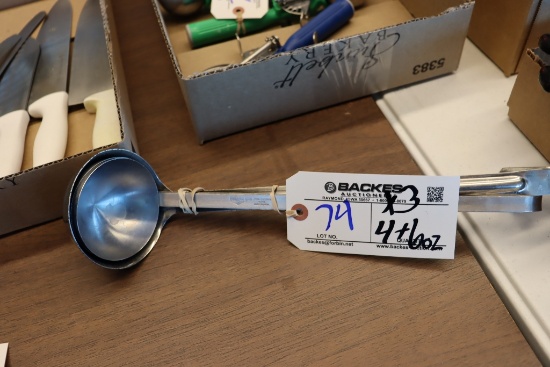 Times 3 - 4 oz and 6 oz stainless ladles