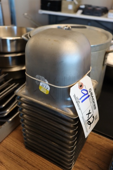 Times 12 - 1/6 x 6" stainless inset pans - no lids