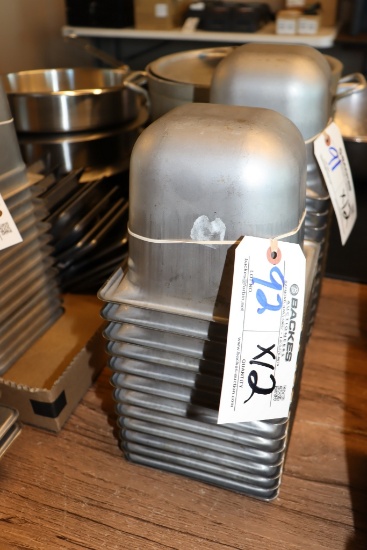 Times 12 - 1/6 x 6" stainless inset pans - no lids