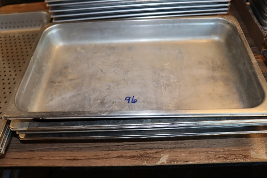 Times 5 - full size x 2" stainless inset pans - no lids