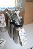 Times 2 - stainless whip dispensers - 1 has a broken nozzle