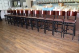 Times 12 - G & A Commercial Seating black framed bar chairs with brown padd