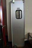 Set of 2 - Eliason aluminum kitchen swinging doors - has both floor mount b