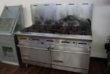 American Range gas 10 burner range with ovens - portable - may need a good