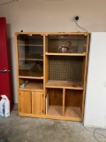 Pair to go - entertainment center and white 2 door office cabinet