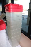 Times 8 - 8qt food storage containers with lids - showing wear