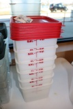 Times 6 - 6 qt food storage containers with lids