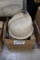 Set of 4 new Gerber PL-3059 bone colored lavatory sinks