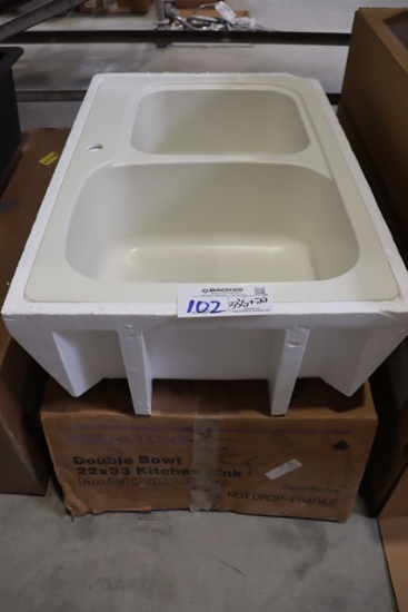New Swanstone KSDB-3322 double bowl kitchen sink