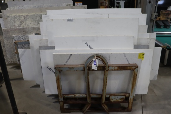 All to go - Solid surface remnants - comes with steel tube rack