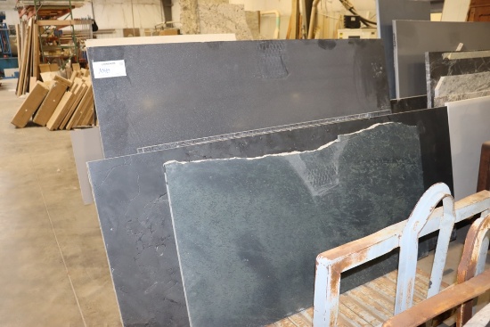 All to go - Solid surface remnants - comes with steel tube rack - widest pi