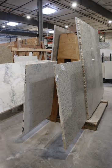 All to go - Solid surface remnants - comes with wood constructed A frame -