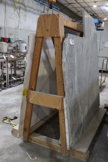 All to go - Solid surface remnants - comes with wood constructed A frame -