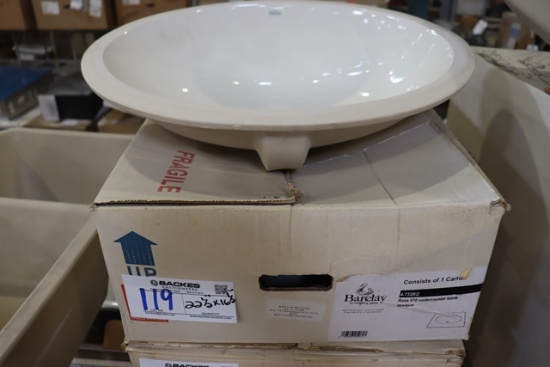 New Barclay 4-732BQ white bisque Rosa 570 under counter basin