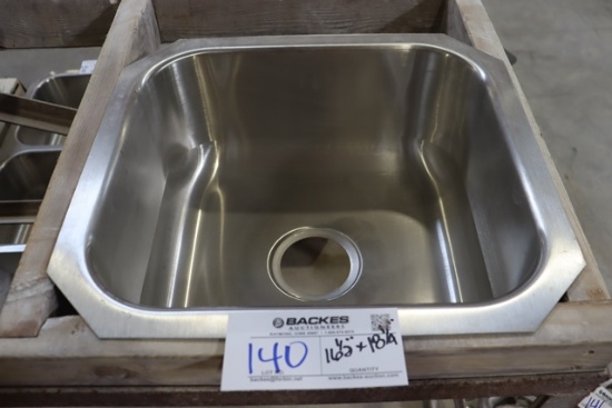 18.25" x 16.5" stainless sink