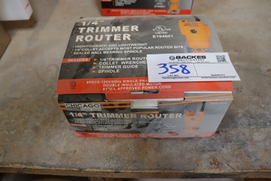 New Chicago 1/4" trim router