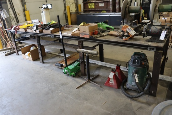 40" x 15' Steel welding & fabrication table