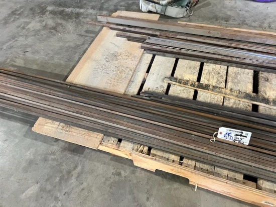 Pallet of 1/2" x 1/2" solid rod & misc. steel