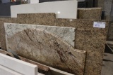 All to go - Solid surface remnants - comes with steel tube rack - some edge