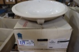 New Barclay 4-732BQ white bisque Rosa 570 under counter basin
