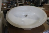 New Mansfield 217LAV white under counter lavatory sink