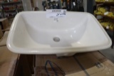 New Mansfield 218NS white under counter lavatory sink