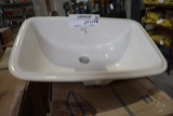 New Mansfield 218NS white under counter lavatory sink