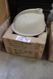 Set of 4 new Gerber PL-3059 bone colored lavatory sinks