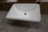 Case of 3 New Gerber Pl-3099 bone colored lavatory sinks