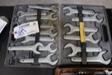 Set of Pittsburg metric open end wrenches from 20 mm to 36 mm
