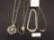 Group of Four Necklaces, one Pair of Earrings