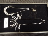 Two Necklaces and a Ring (Sz 6 3/4) .925 Silver