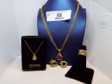 Group Of Jewelry, 1 necklace with Opal Pendant, 1 Ring - and more