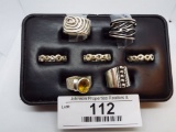 Group of Seven Rings - .925 Silver, SZ 7