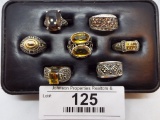 Group of Seven Rings - SZ 6 All .925 Silver except middle ring