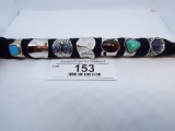 Group of Seven Rings - .925 Silver SZ 5.75-6.25